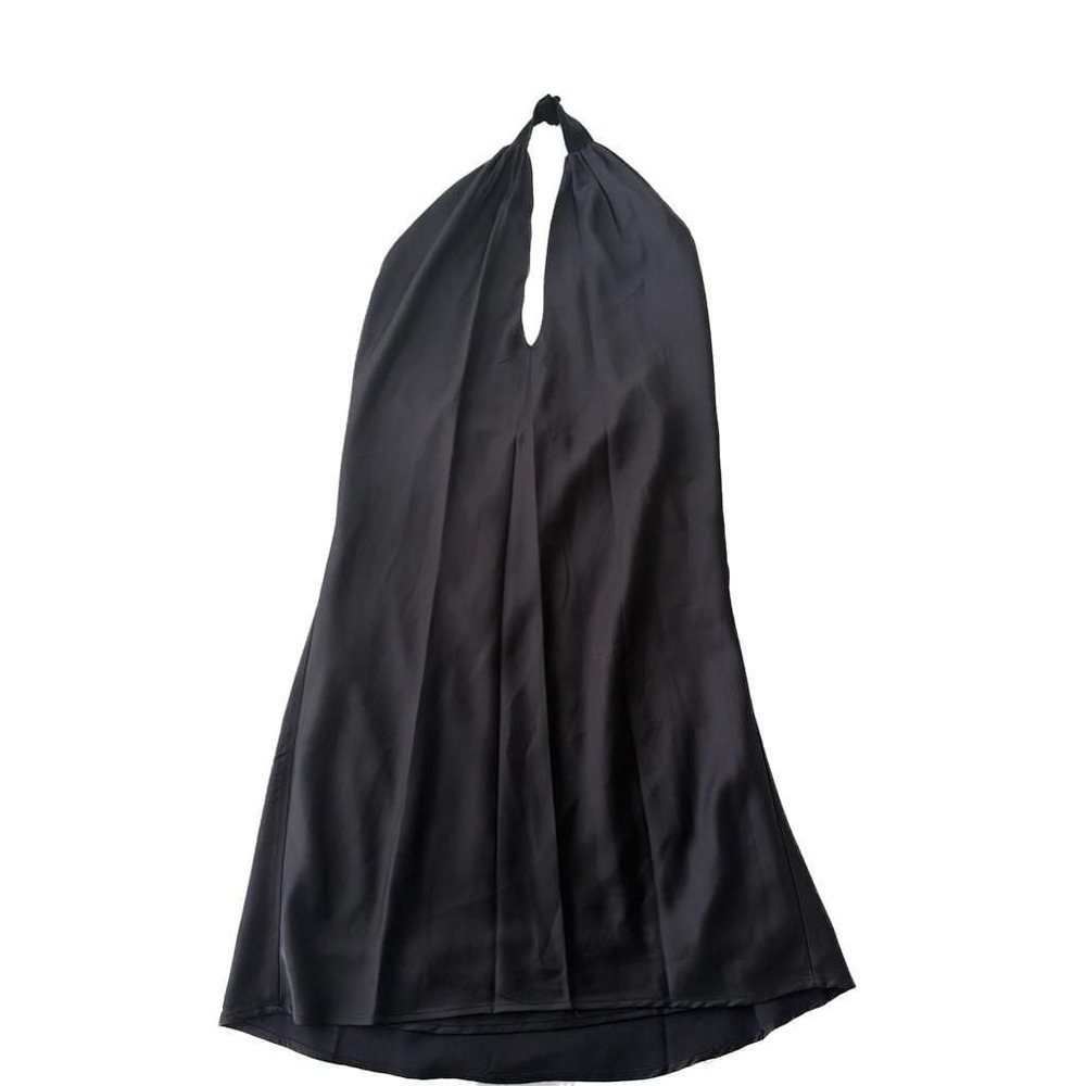 And Now This Black Halter Neck Satin Mini Dress Size XS